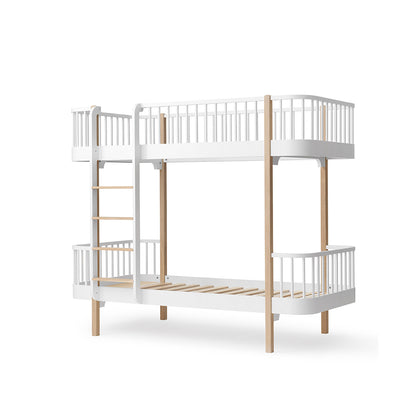 Oliver Furniture, Wood Original, Bunk Bed - White/Oak with Front Ladder