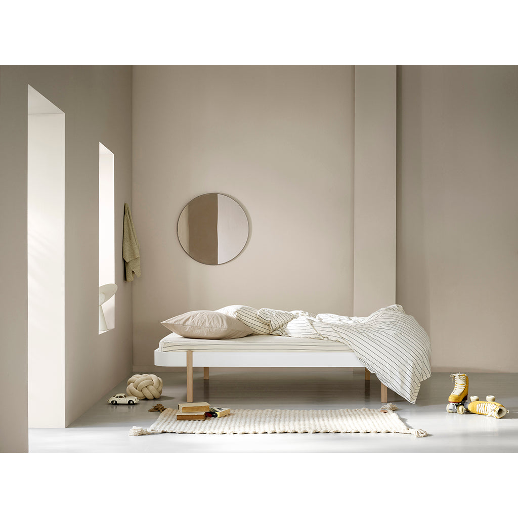 Oliver Furniture, Wood Lounger, 120 x 200 cm – white/oak