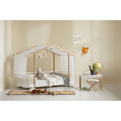 Oliver Furniture, Wood Original House Bed - White/Oak