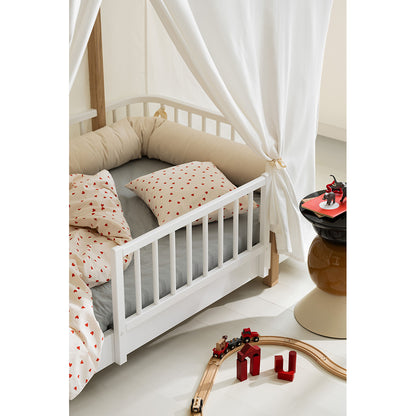 Oliver Furniture, Wood Original House Bed - White/Oak