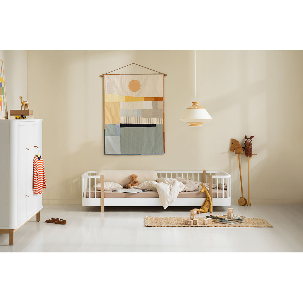 Oliver Furniture, Wood Original House Bed - White/Oak