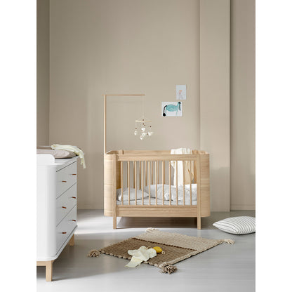 Oliver Furniture, Wood Mini+ Crib excl. Junior Kit - Oak