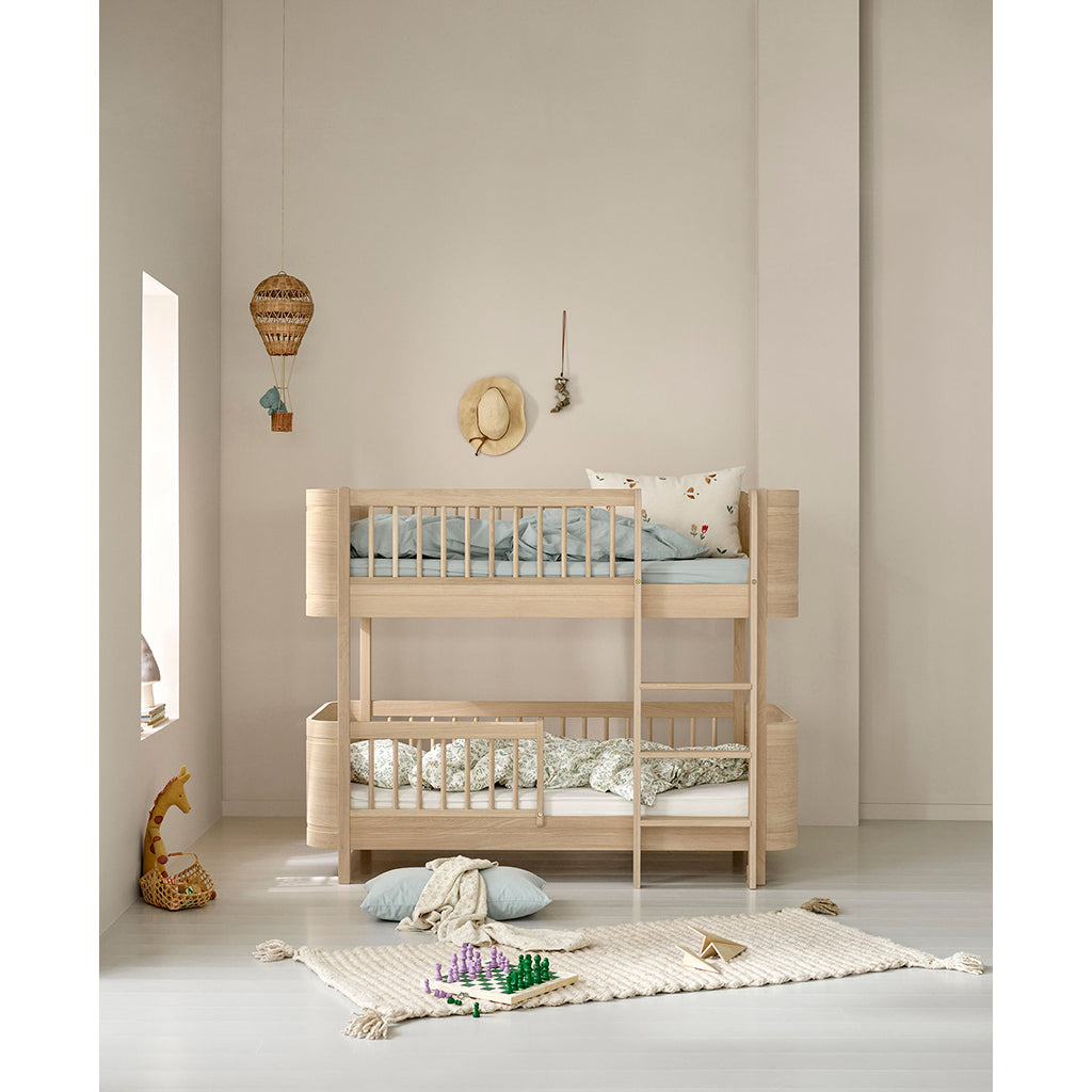 Oliver Furniture, Wood Mini+ Mid-Height Bunk Bed - Oak