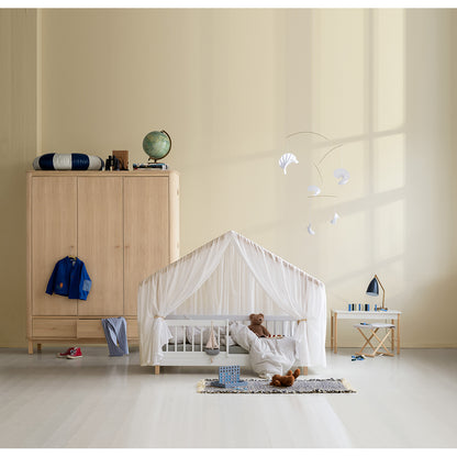 Oliver Furniture, Wood Mini+ House Bed - White/Oak