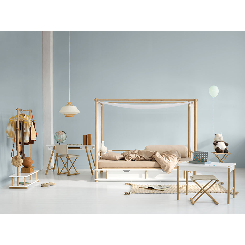Oliver Furniture, Camp Clothes Rack - White / Oak