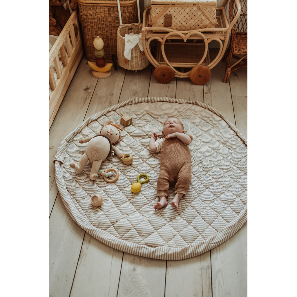 Play&amp;Go 2-in-1 Baby Blanket, Organic - Stripes Blue