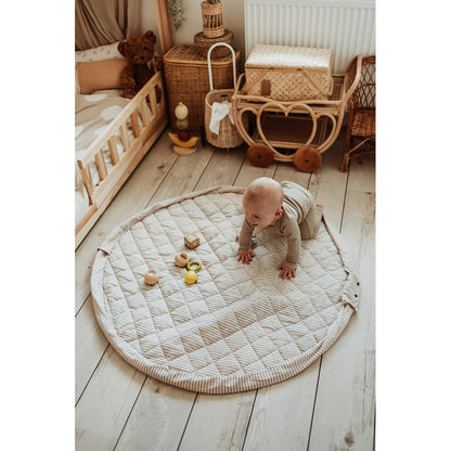 Play&amp;Go 2-in-1 Baby Blanket, Organic - Stripes Blue