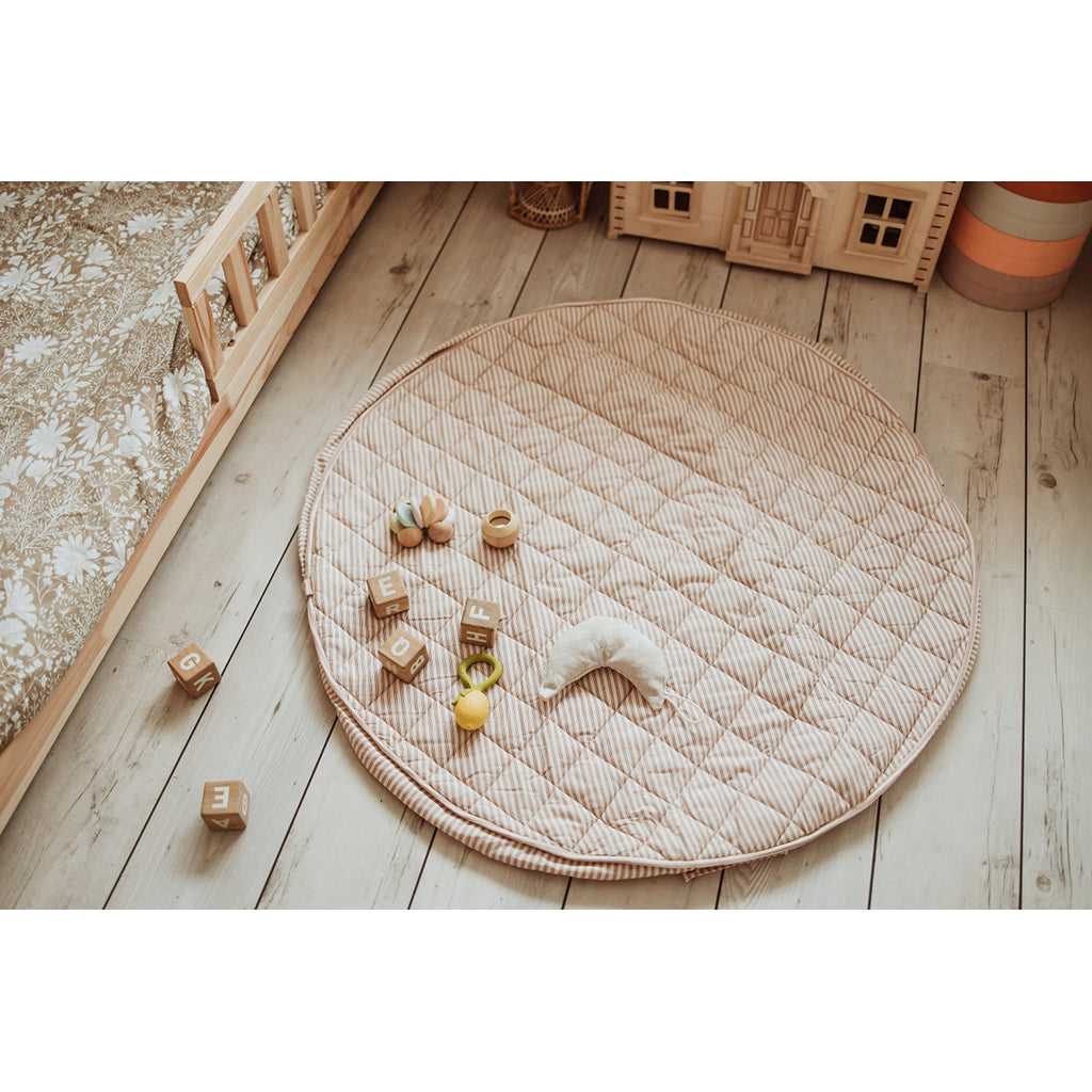 Play&amp;Go 2-in-1 Baby Blanket, Organic - Stripes Brown