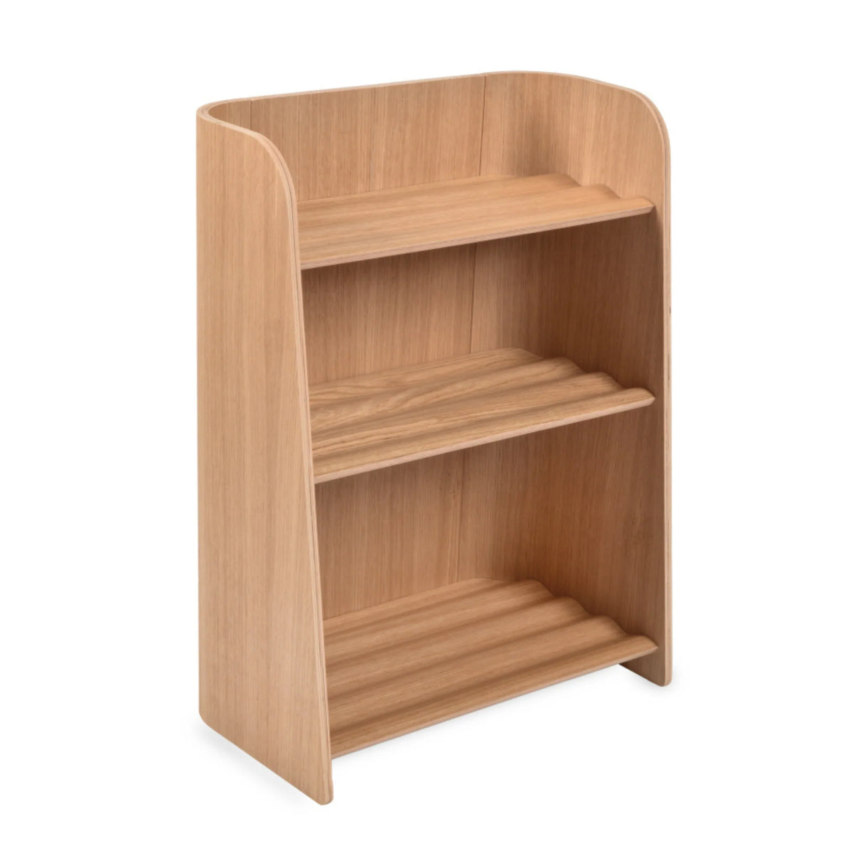 Curve-Lab Bookcase for Kids, Curvy Bookcase - Oak