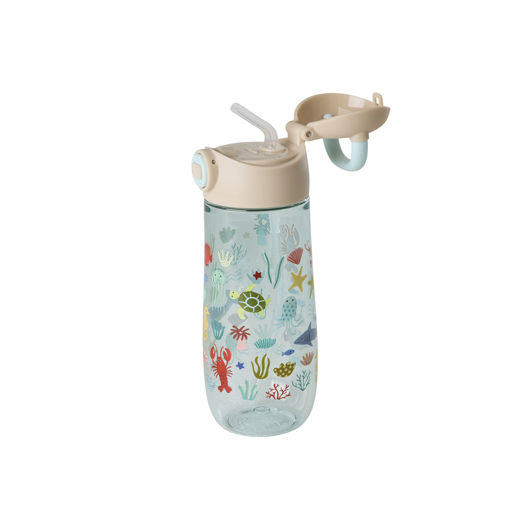 Rice drikkedunk i tritan, 550 ml - Blue ocean print