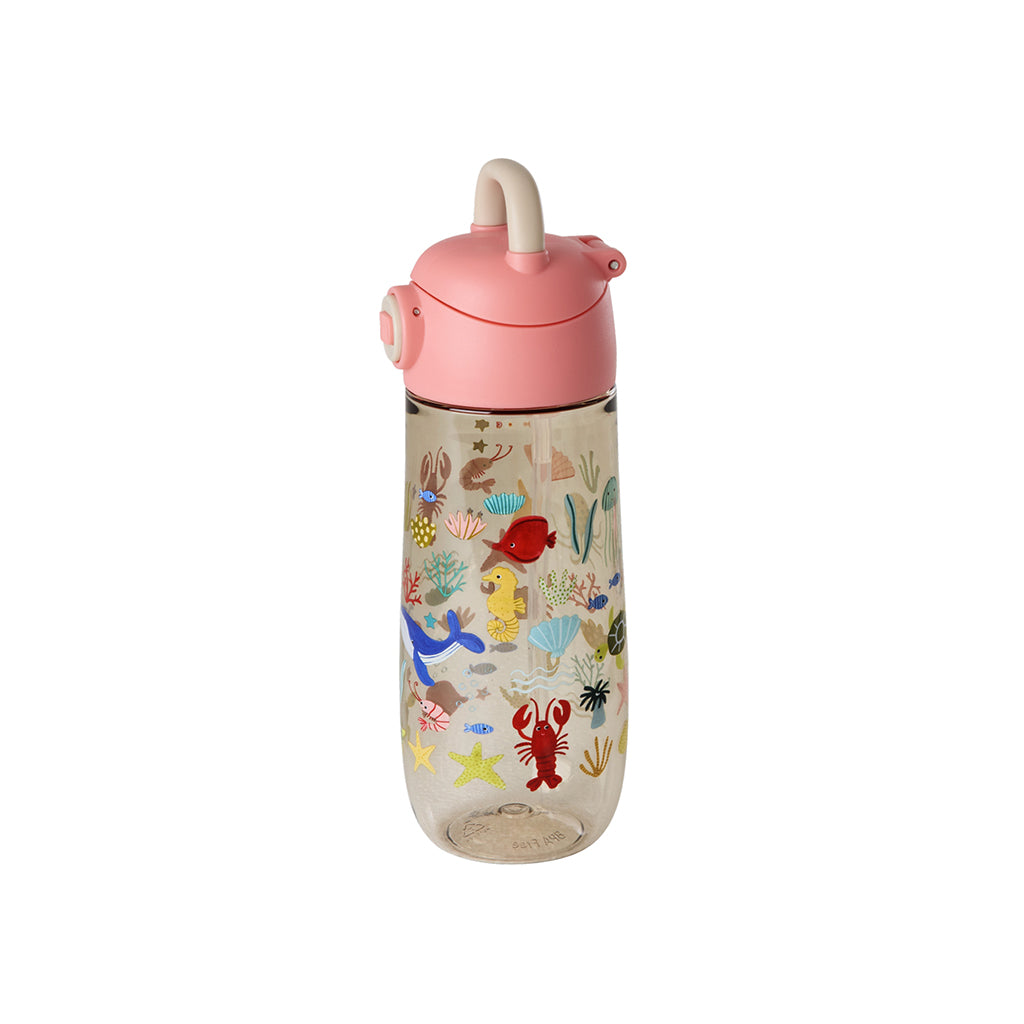 Rice drikkedunk i tritan, 550 ml - Coral ocean print