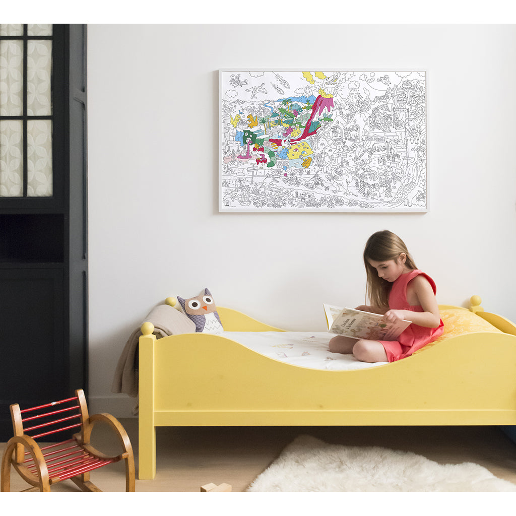 Omy Large Poster for Coloring, 70 x 100 cm - Dinos