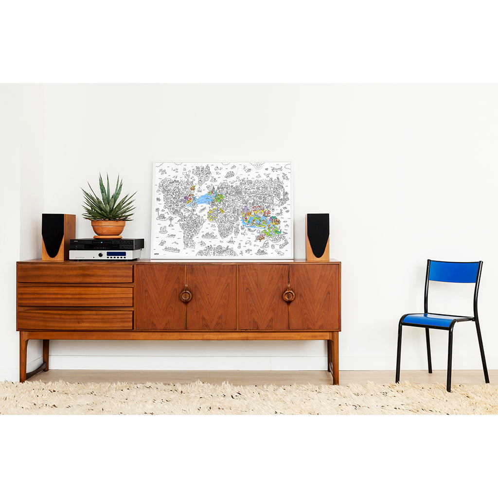 Omy Large Coloring Poster, 70 x 100 cm - Atlas