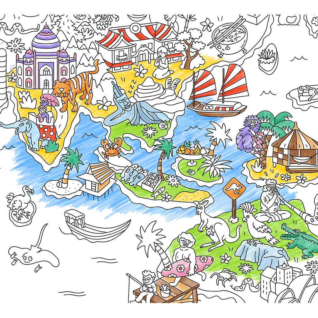 Omy Large Coloring Poster, 70 x 100 cm - Atlas