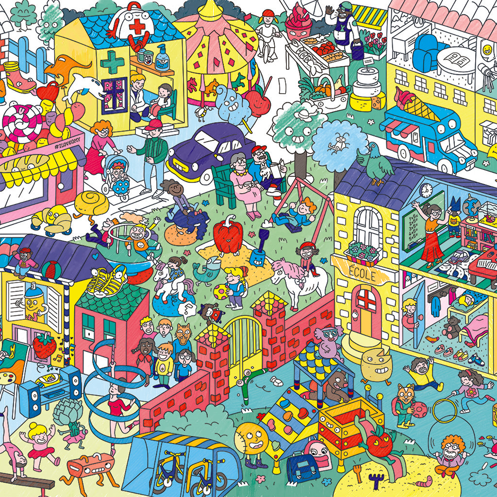 Omy Large Coloring Poster, 70 x 100 cm - Kids Life