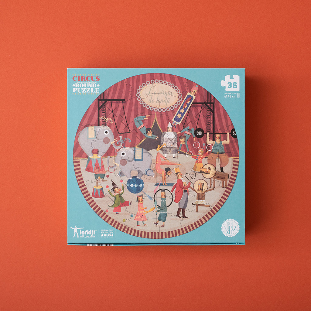 Londji Puzzle, Round, Circus Edition - 36 Pieces