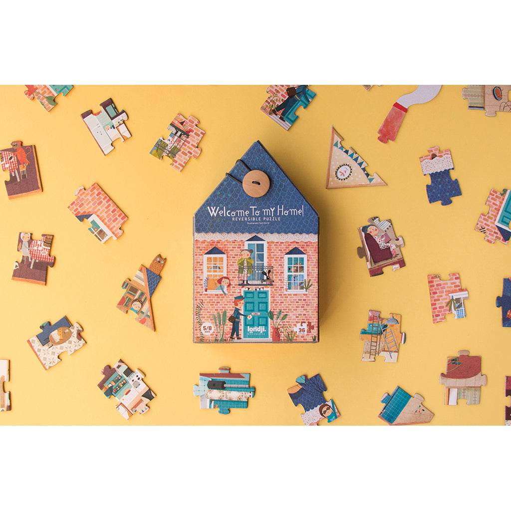 Londji Puzzle, Reversible, Welcome to My Home - 36 Pieces