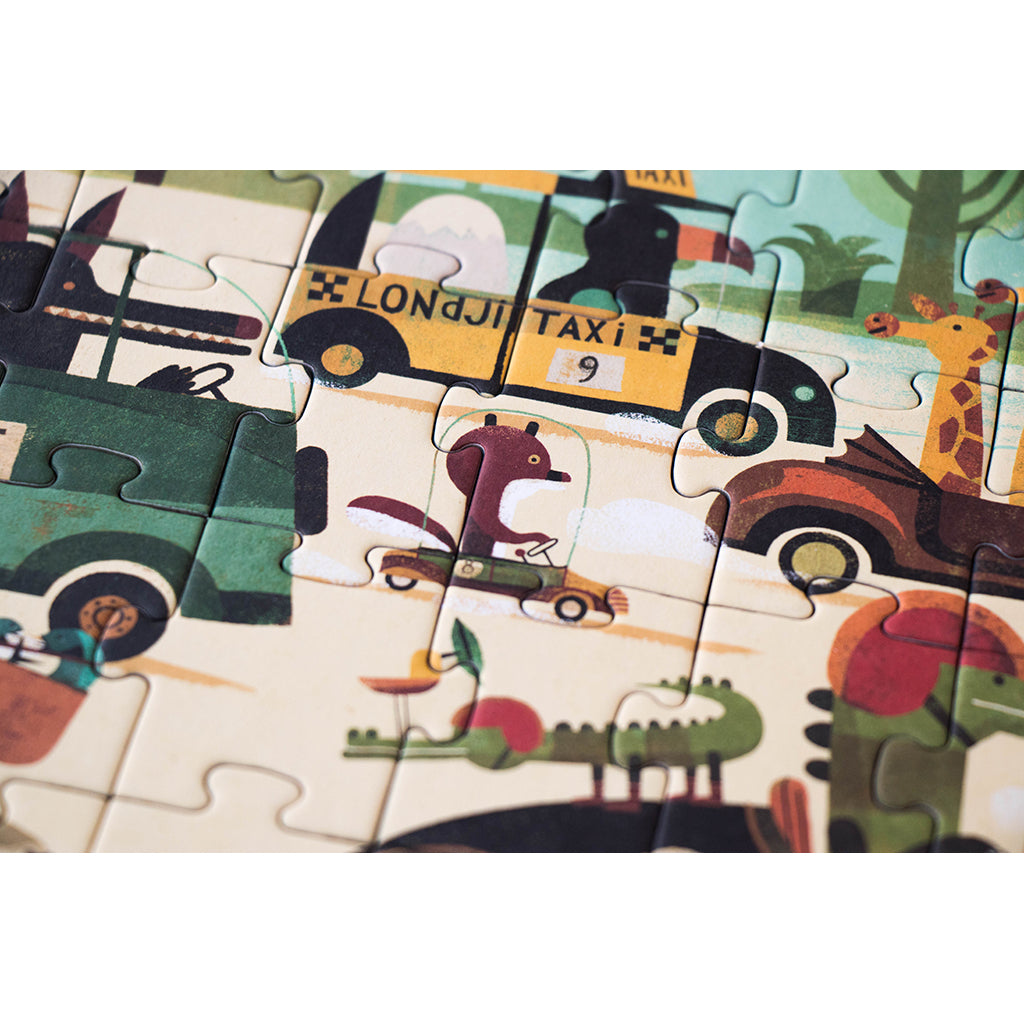 Londji Pocket Puzzle, Vroom Vroom - 50 Pieces
