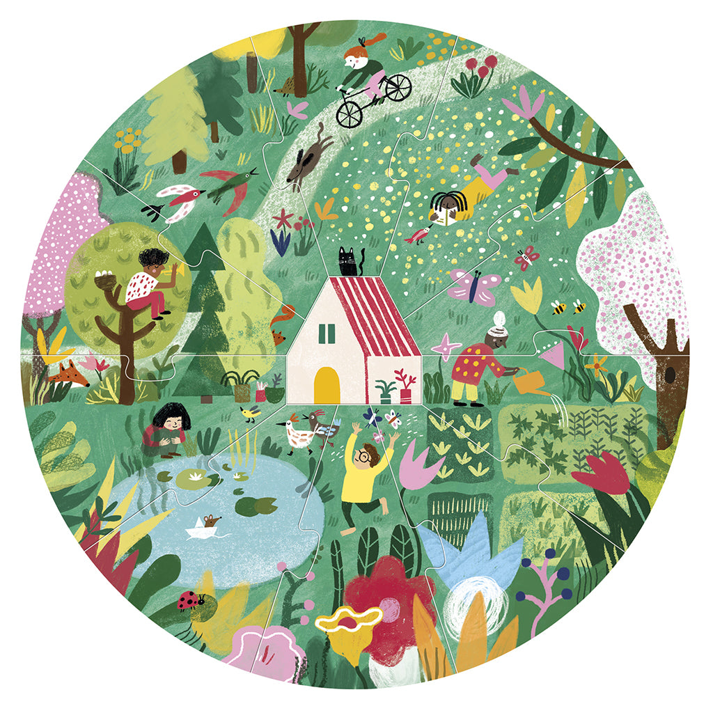 Londji Puzzle, Round, A Home for Nature, Set of 4 Puzzles with 10 Pieces Each