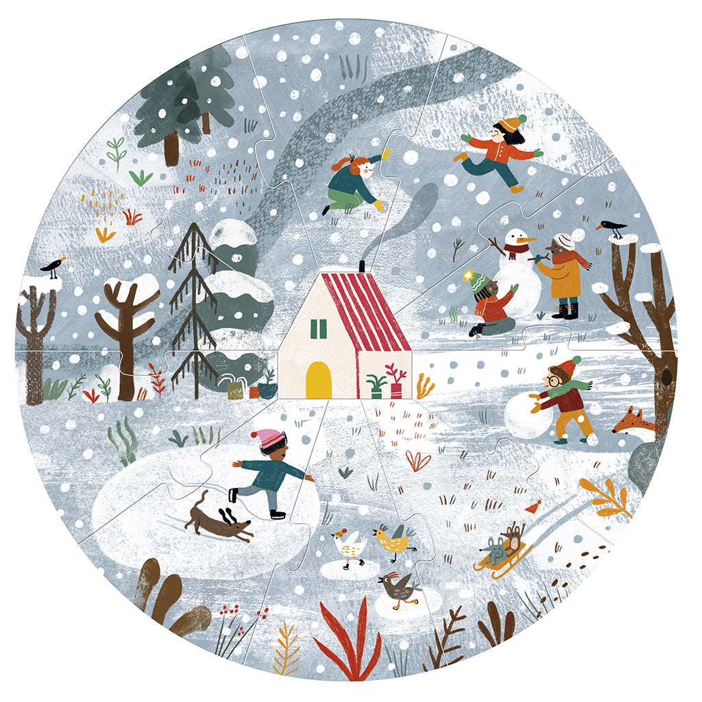 Londji Puzzle, Round, A Home for Nature, Set of 4 Puzzles with 10 Pieces Each