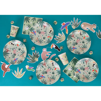 My Little Day Round Invitations, Set of 8 - Tropical Theme