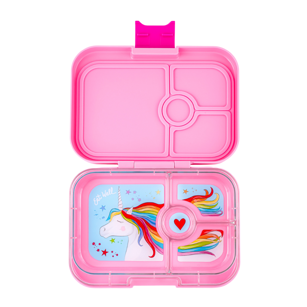 Yumbox Lunchbox with 4 Compartments, Panino, Unicorn - Power Pink