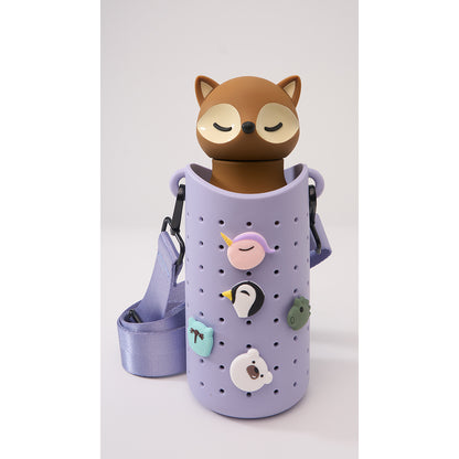 Asobu Sling Silicone Strap Bottle Bag, Purple