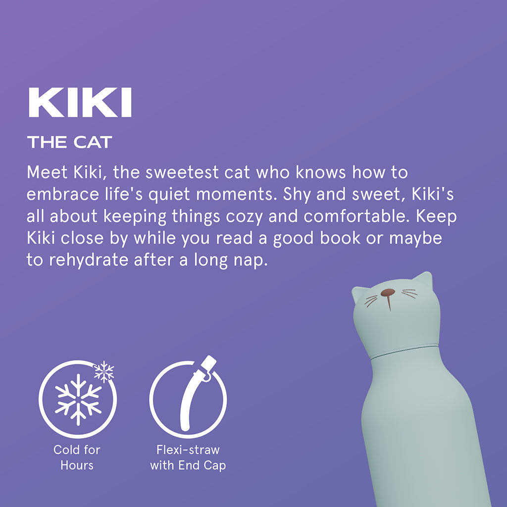 Asobu Bestie Animal Thermal Water Bottle, 460 ml - Cat