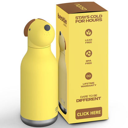 Asobu Bestie Animal Thermal Drinking Bottle, 460 ml - Dog