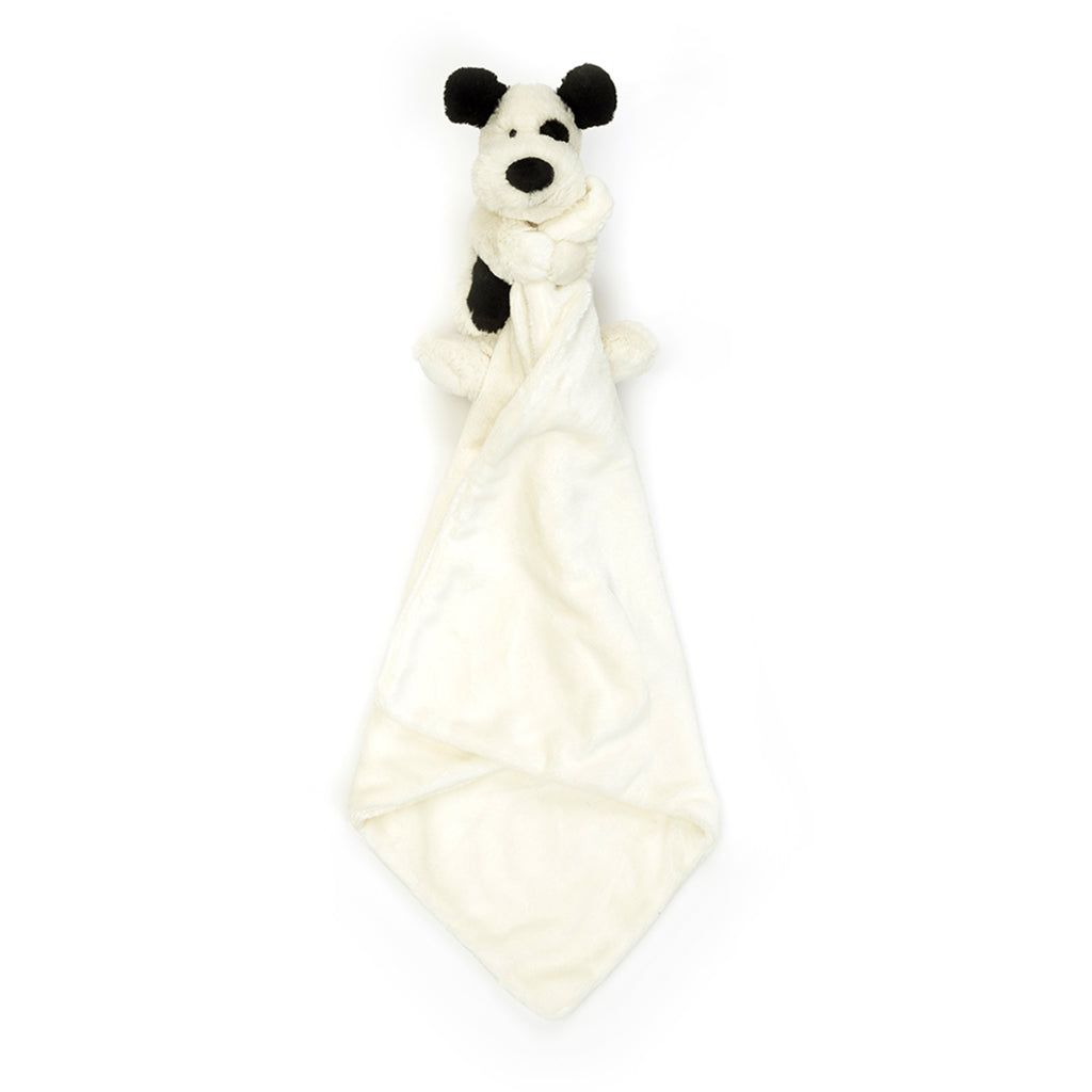 Baby Jellycat bamse, Bashful nusseklud - Sort/creme hund