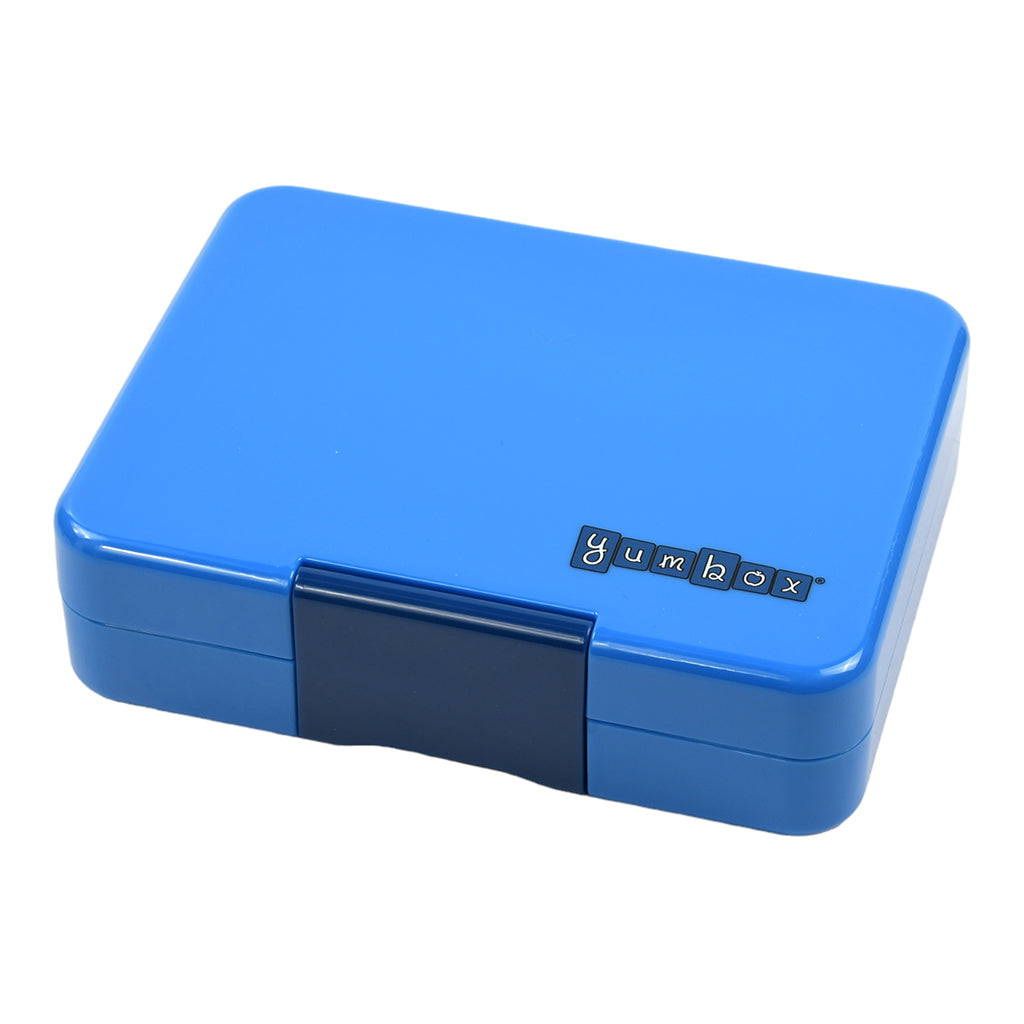 Yumbox Lunchbox with 3 Compartments, Snack - Surf Blue/Dinosaur