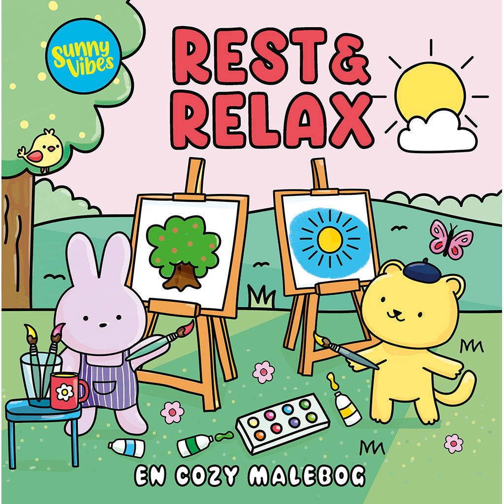 Sunny Vibes, Rest &amp; relax - Cozy malebog for børn