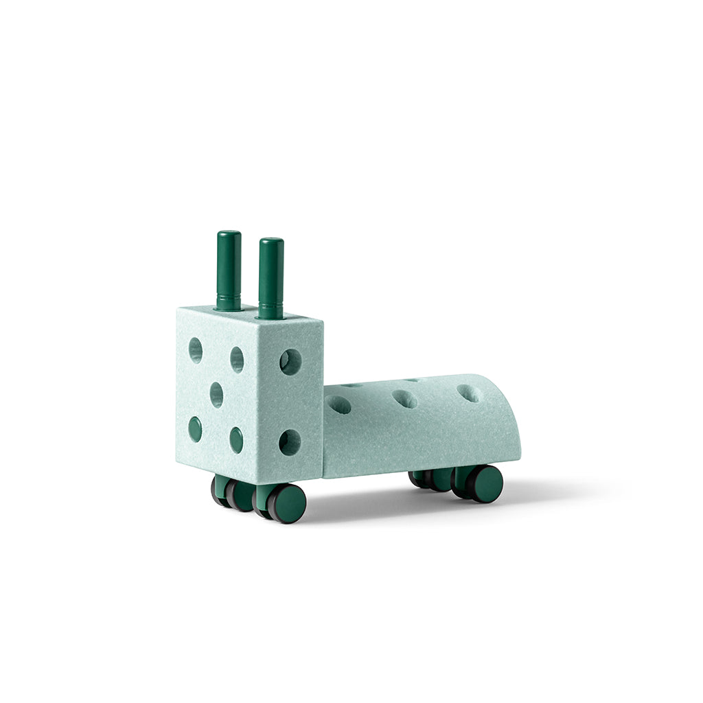 Modu Tiny Ride, Foam Activity Toy, 10 Pieces - Ocean Mint/Forest Green