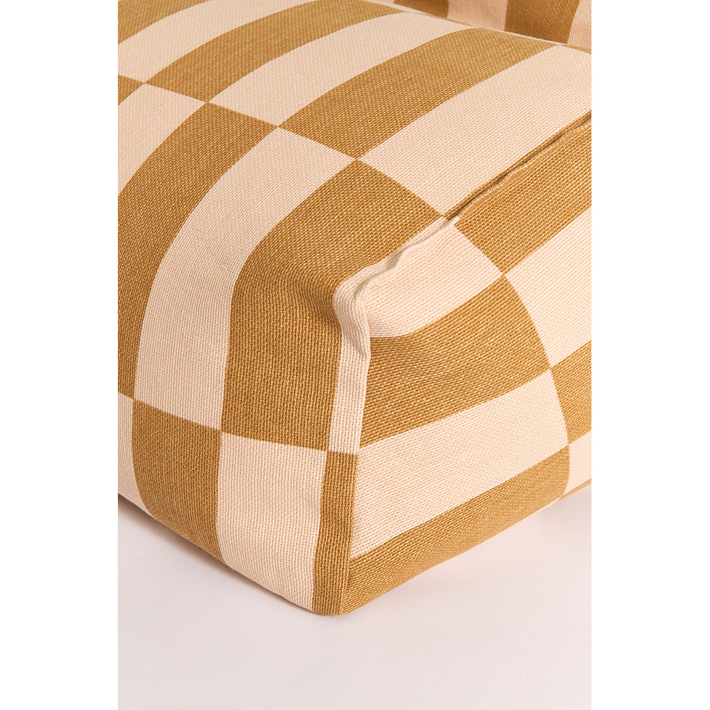 Nobodinoz Vibes Bean Bag Armchair, Mustard and Sand Tiles