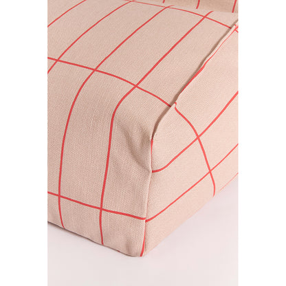 Nobodinoz Vibes armchair sækkestol, Pink red grid