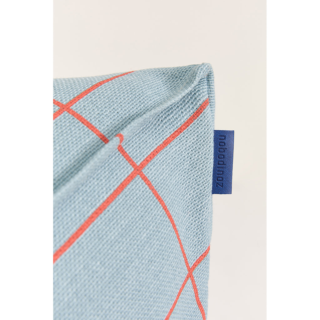 Nobodinoz Vibes Bean Bag Armchair, Blue Red Grid