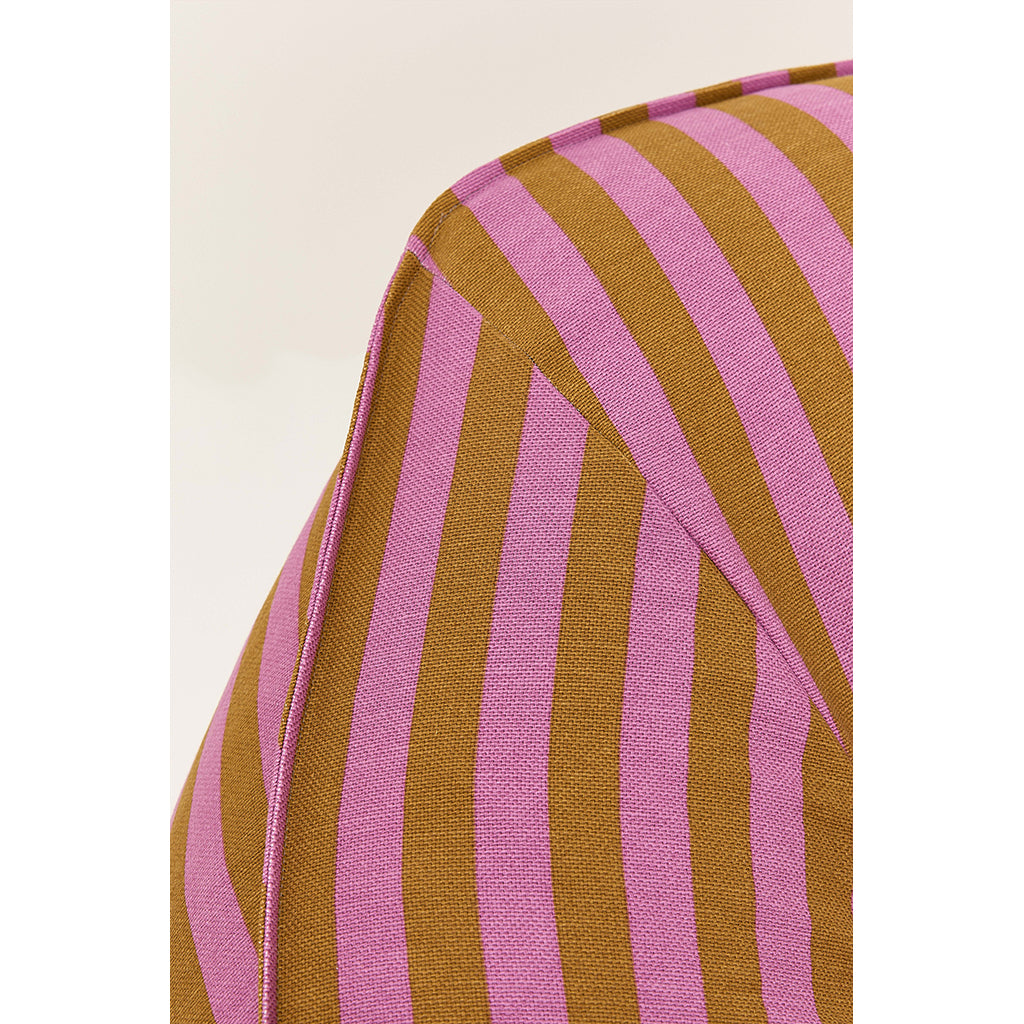 Nobodinoz Ziggy Armchair, Bean Bag – Pink Curry Stripes