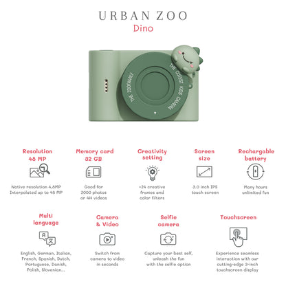 The ZooFamily, Urban Zoo børnekamera, Ages 5–10 – Dino