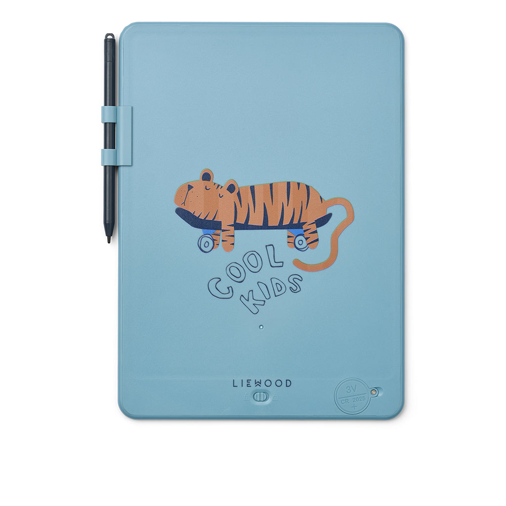 Liewood Zora tegnetavle m. LCD skærm, Tiger / Beach blue