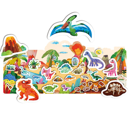 mierEdu -  Jelly Stickers 34 stk - Flytbare - Dinoland
