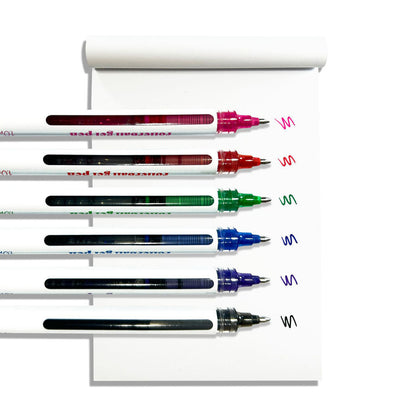 Ooly Rollerball gelpen 6 stk, Seriously Smooth Colour med tynd spids