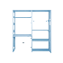 By Aulum Agger Large stigereol med skrivebord, Himalayan Blue