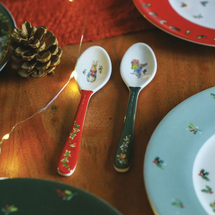 Petit Jour Paris spoon, Peter Rabbit Christmas - Green