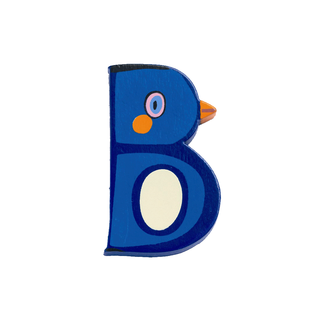 Djeco dyrebogstav B, blå fugl