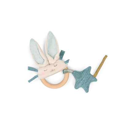 Moulin Roty Wooden Rattle, Bunny - La Petite Ecole de Danse
