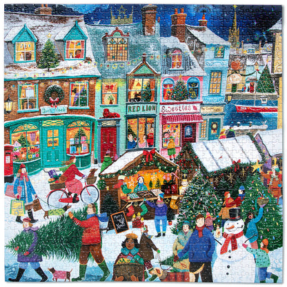 eeBoo 1000-Piece Jigsaw Puzzle, Holiday Marketplace