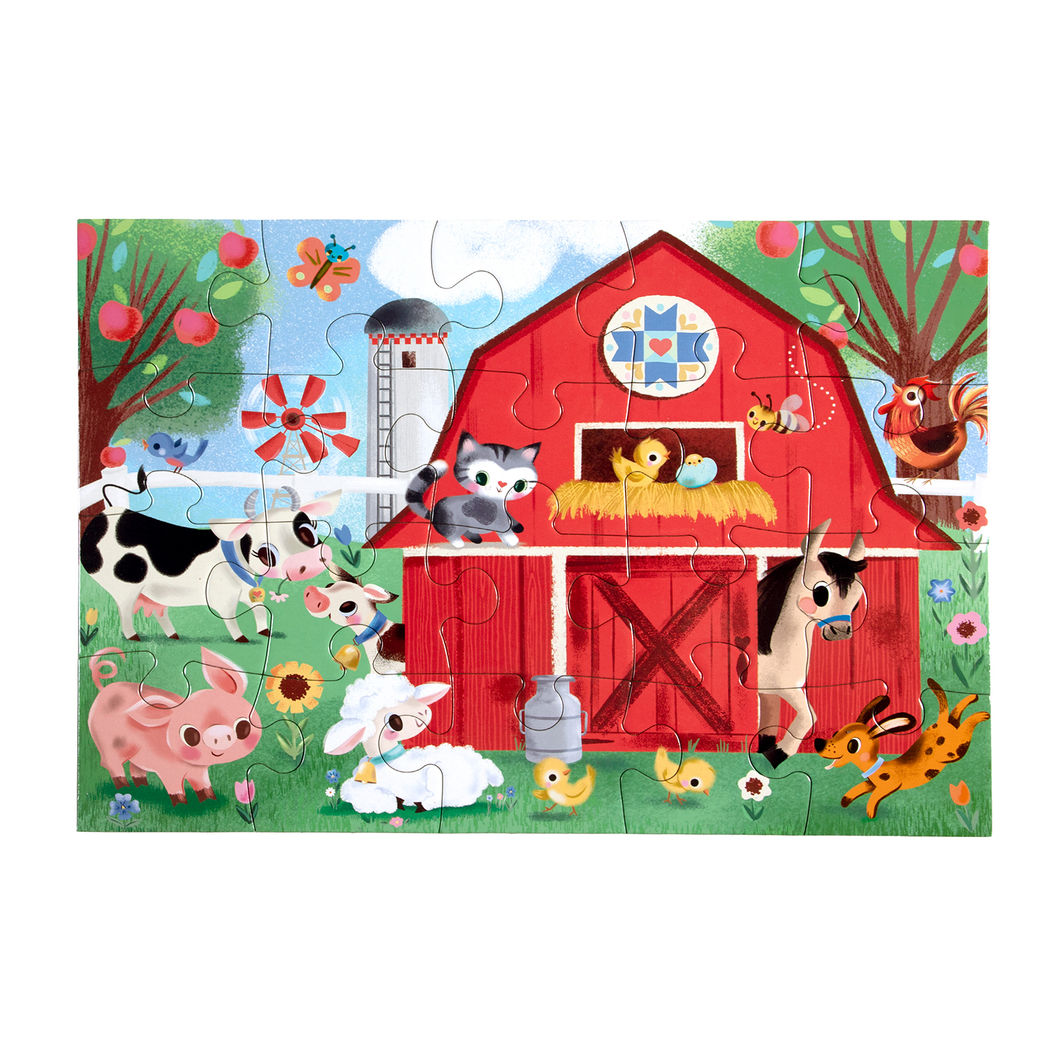 eeBoo 20-Piece Puzzle, The Little Farmstead