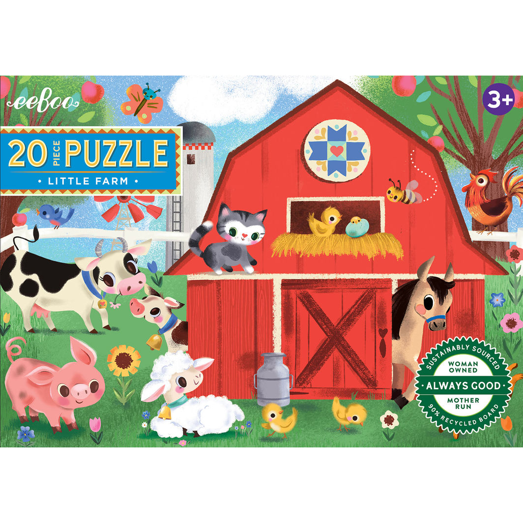 eeBoo 20-Piece Puzzle, The Little Farmstead