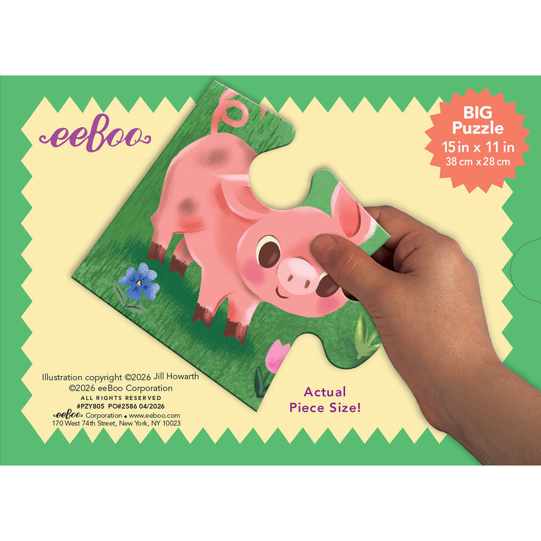 eeBoo 20-Piece Puzzle, The Little Farmstead