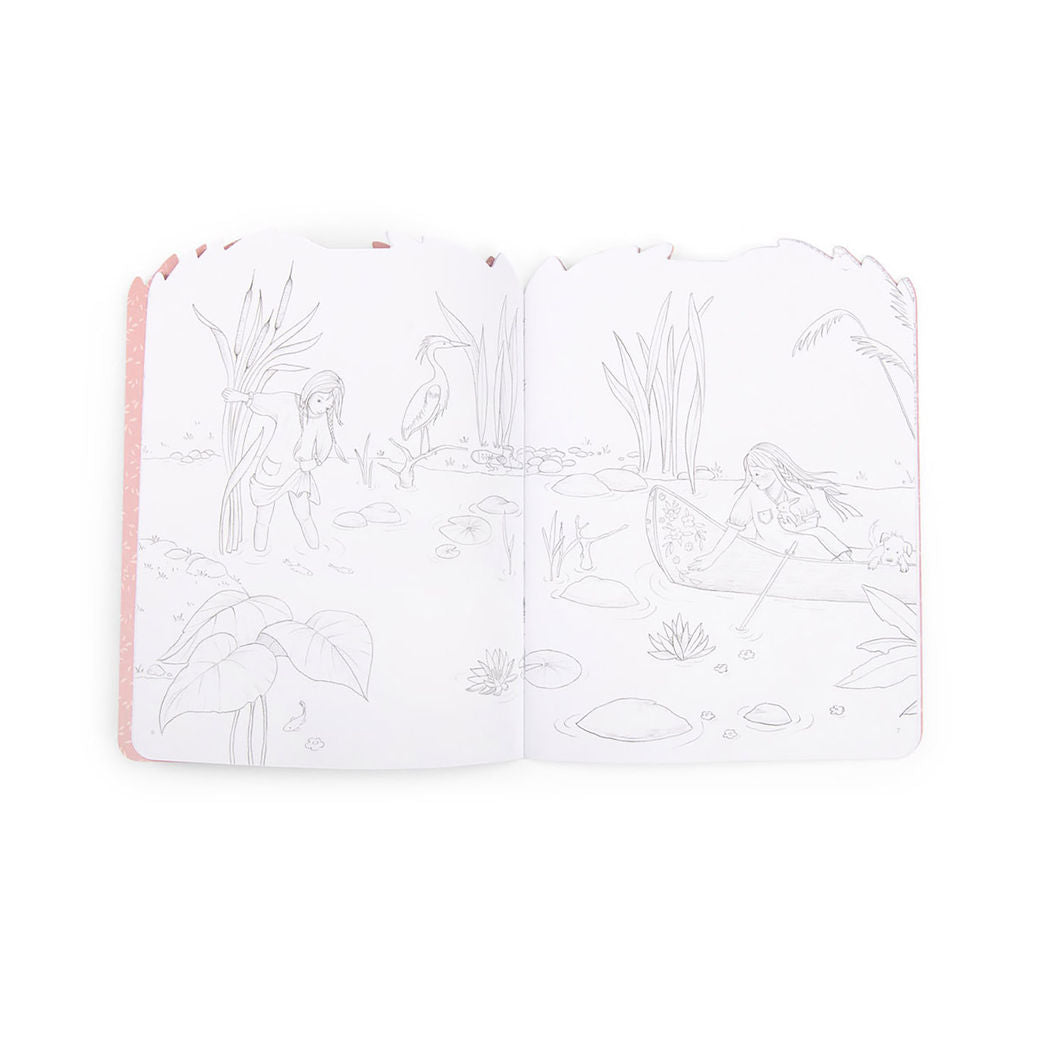 Moulin Roty Coloring Book with 230 Stickers, Les Rosalies